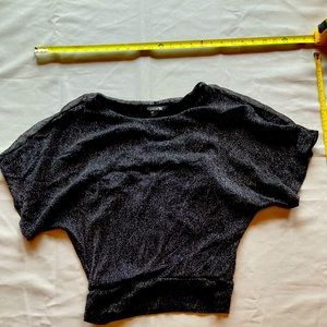Black Metallic top by Forever 21 bat wing